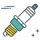 icono de bujía para diagnóstico del motor